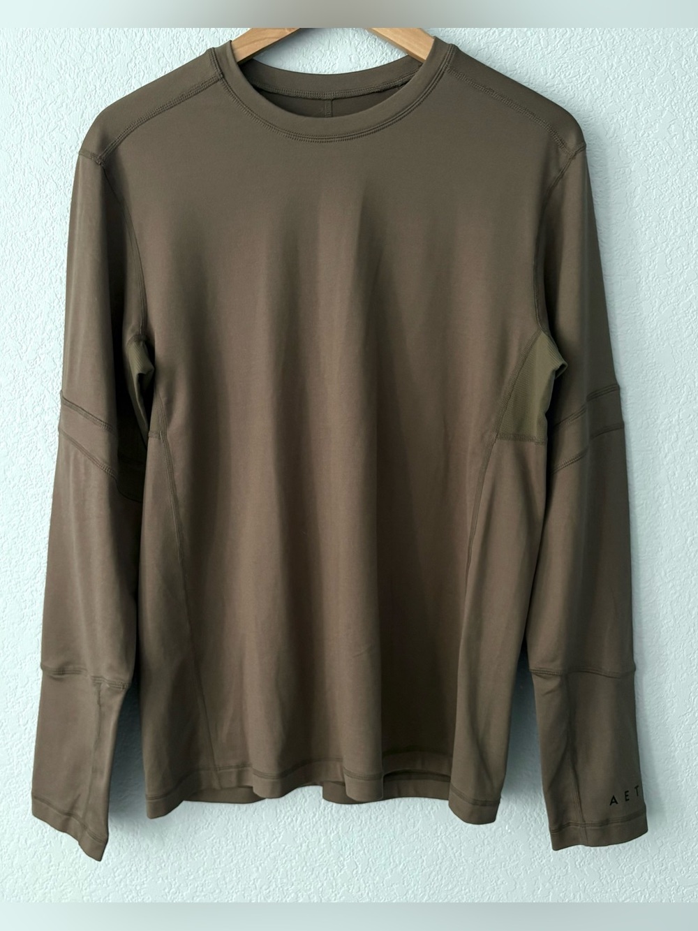 Aether Men's Performance Long Sleeve Shirt Crew Neck Layer